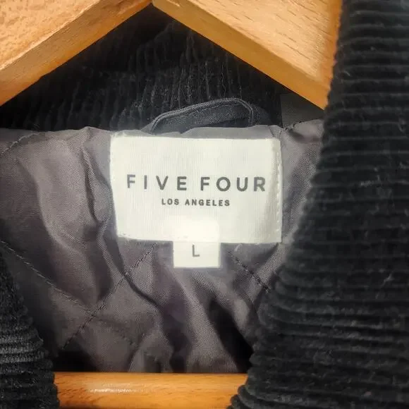 Five Four Men's Black Lightweight Shirt Jacket with Black Collar - Picture 4 of 13